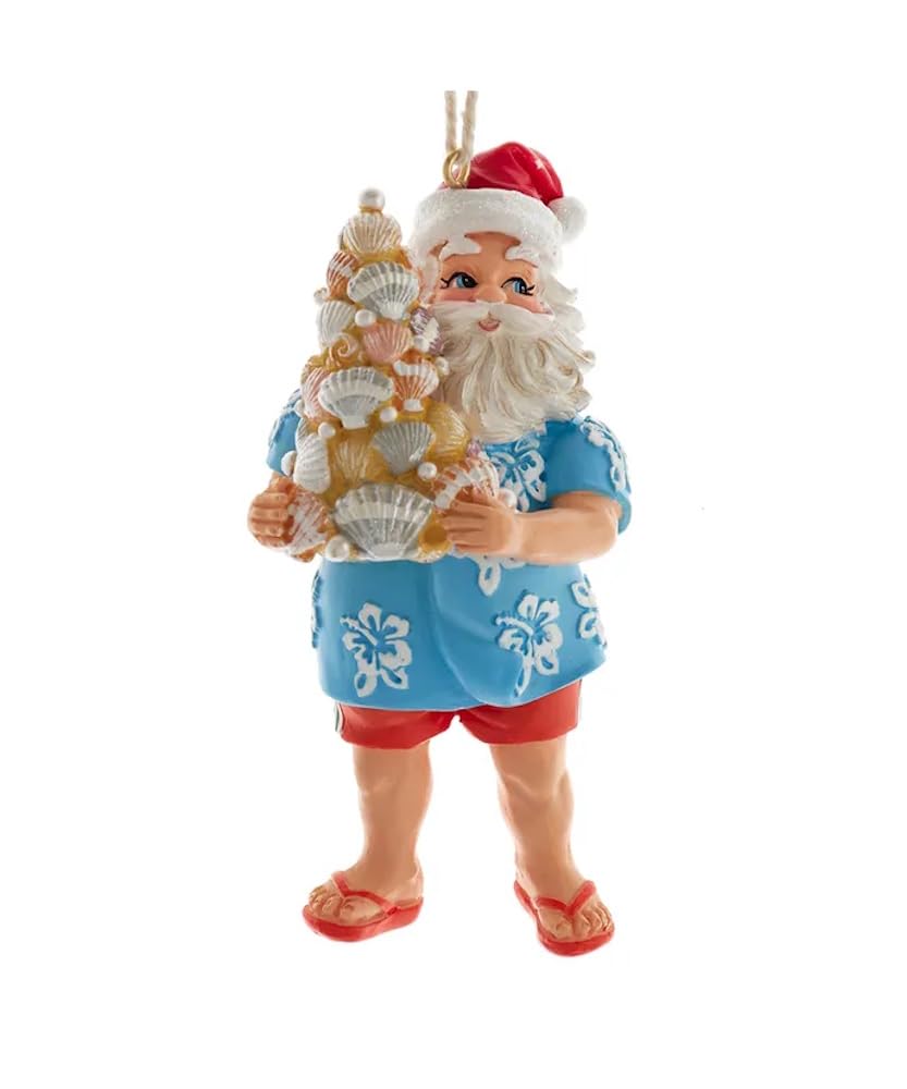 Amazon.com: The Bridge Collection Beach Santa Ornament